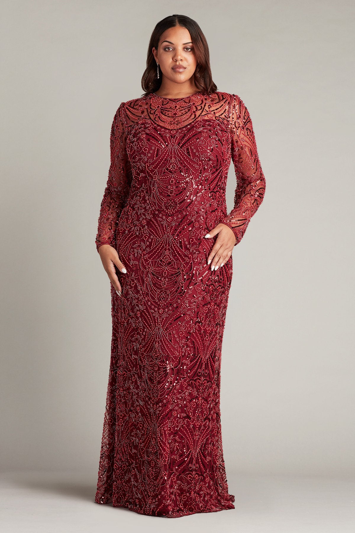 Keziah Embellished Illusion Gown - PLUS SIZE