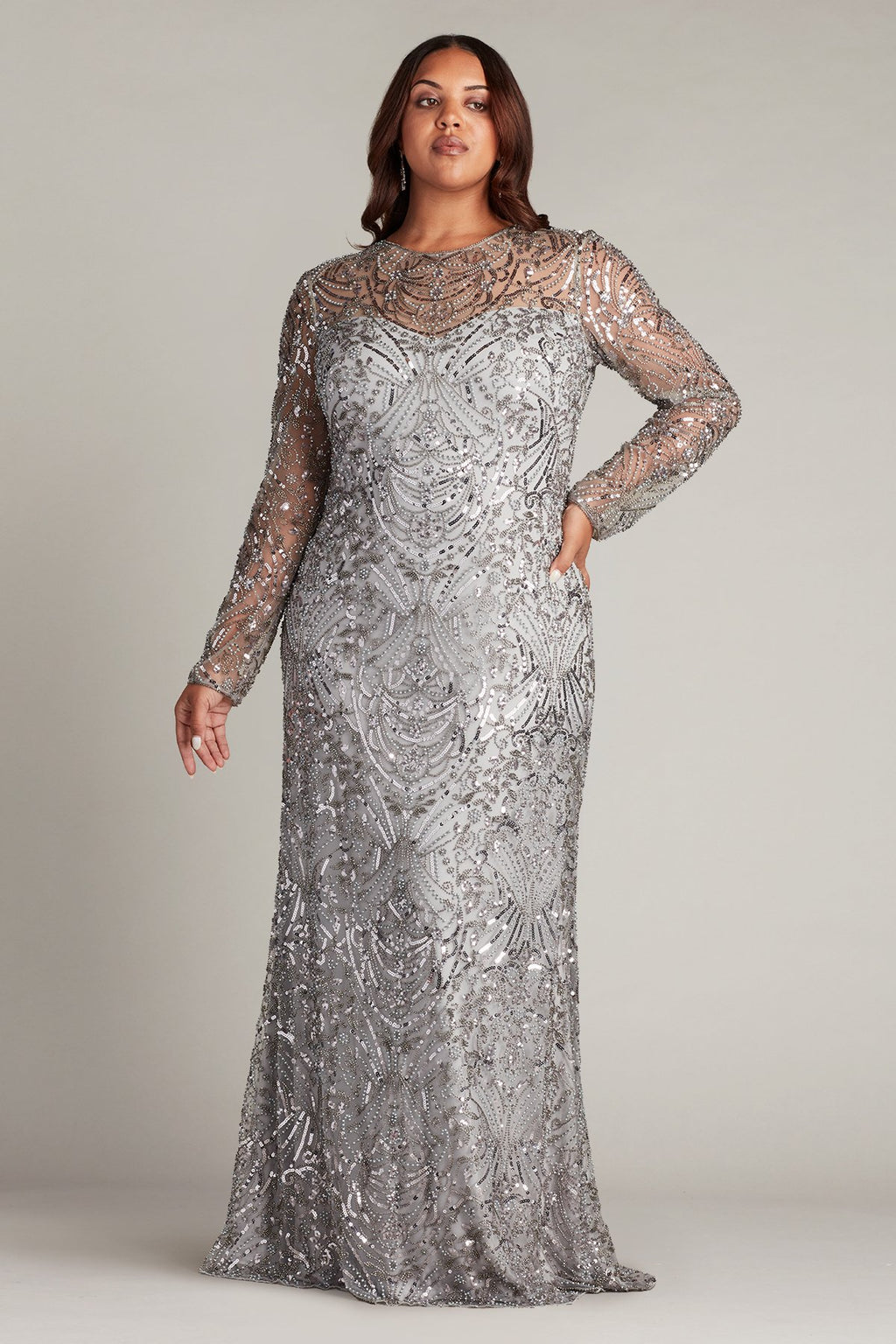 Keziah Embellished Illusion Gown - PLUS SIZE