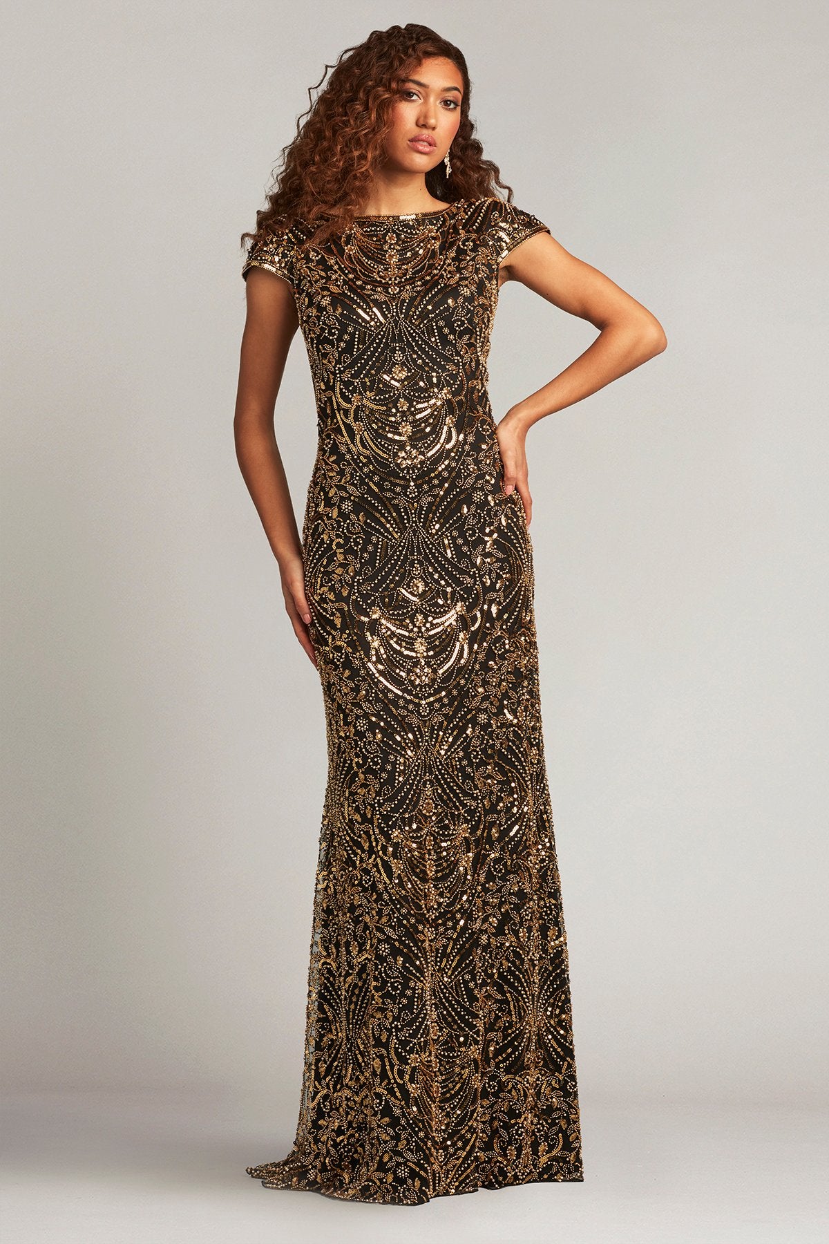 Bijou Allover Embellished Gown