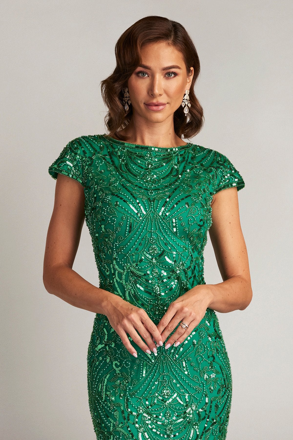 Bijou Allover Embellished Gown