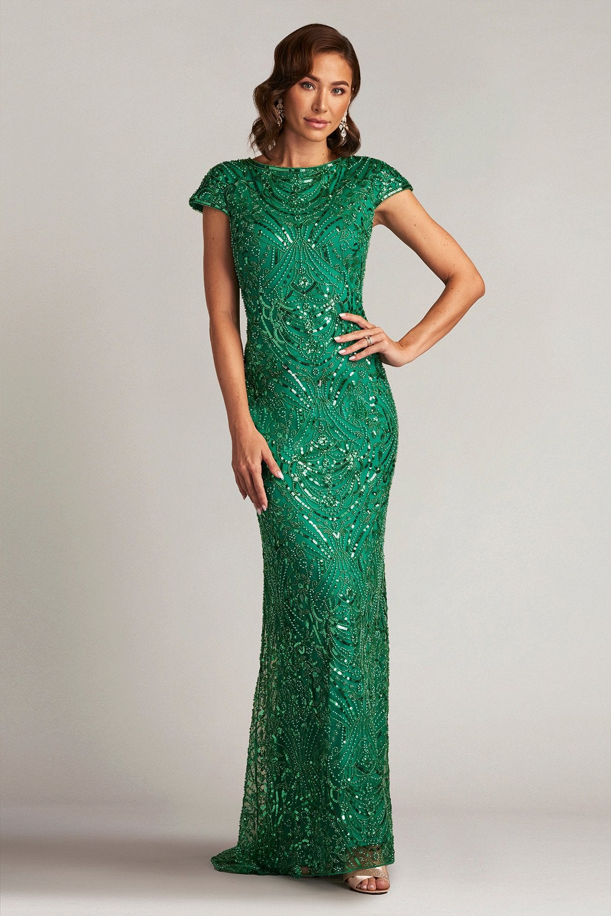 Bijou Allover Embellished Gown