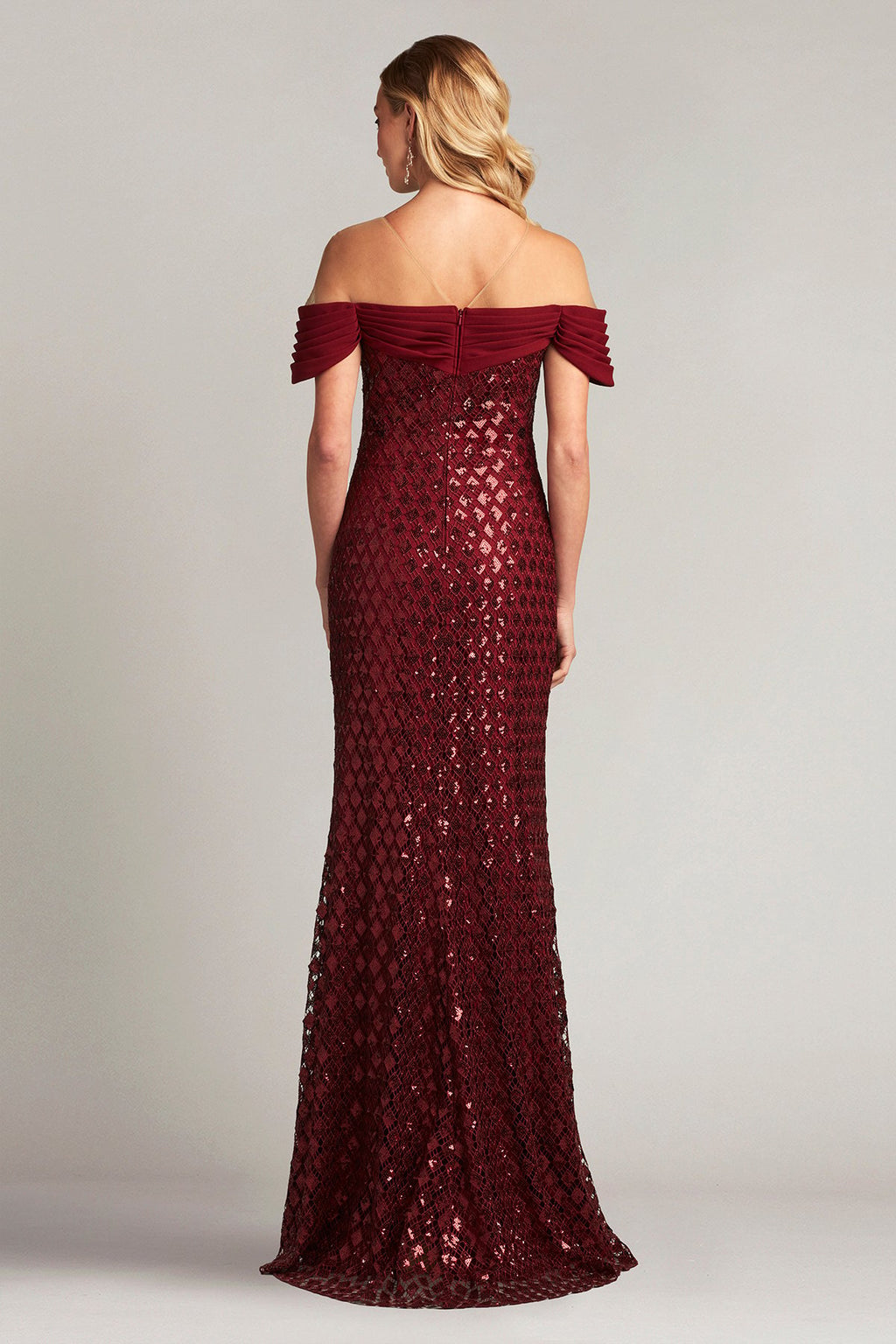 Sebastian Sequin Lace Strapless Gown