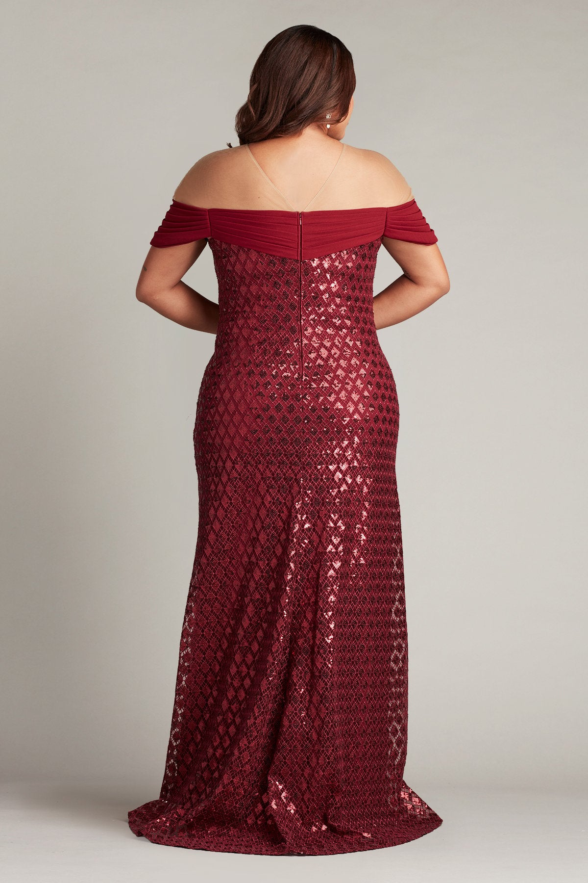 Sebastian Sequin Lace Strapless Gown  - PLUS SIZE