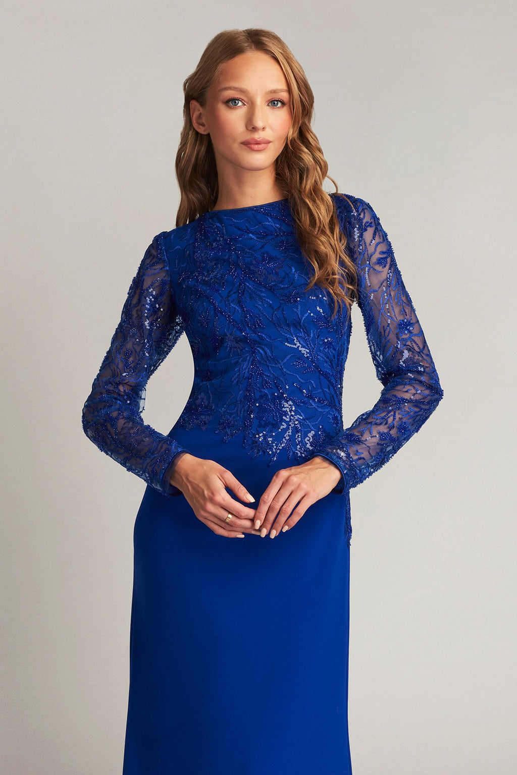 Ren Bead Embroidered Crepe Gown