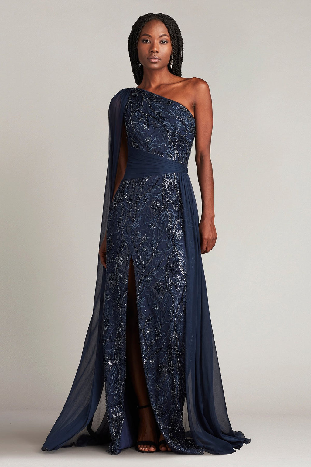 beaded one shoulder dress Beaded Mermaid Prom Dresses One Shoulder Evening Dresses 21222 Red / US2 main image 0