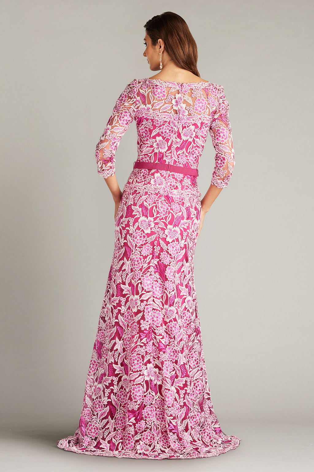 Marcel Embroidered Illusion Gown