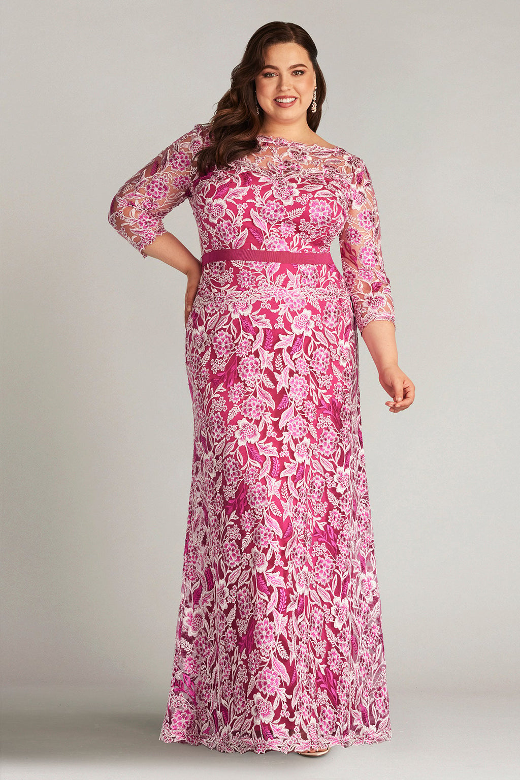Marcel Embroidered Illusion Gown - PLUS SIZE
