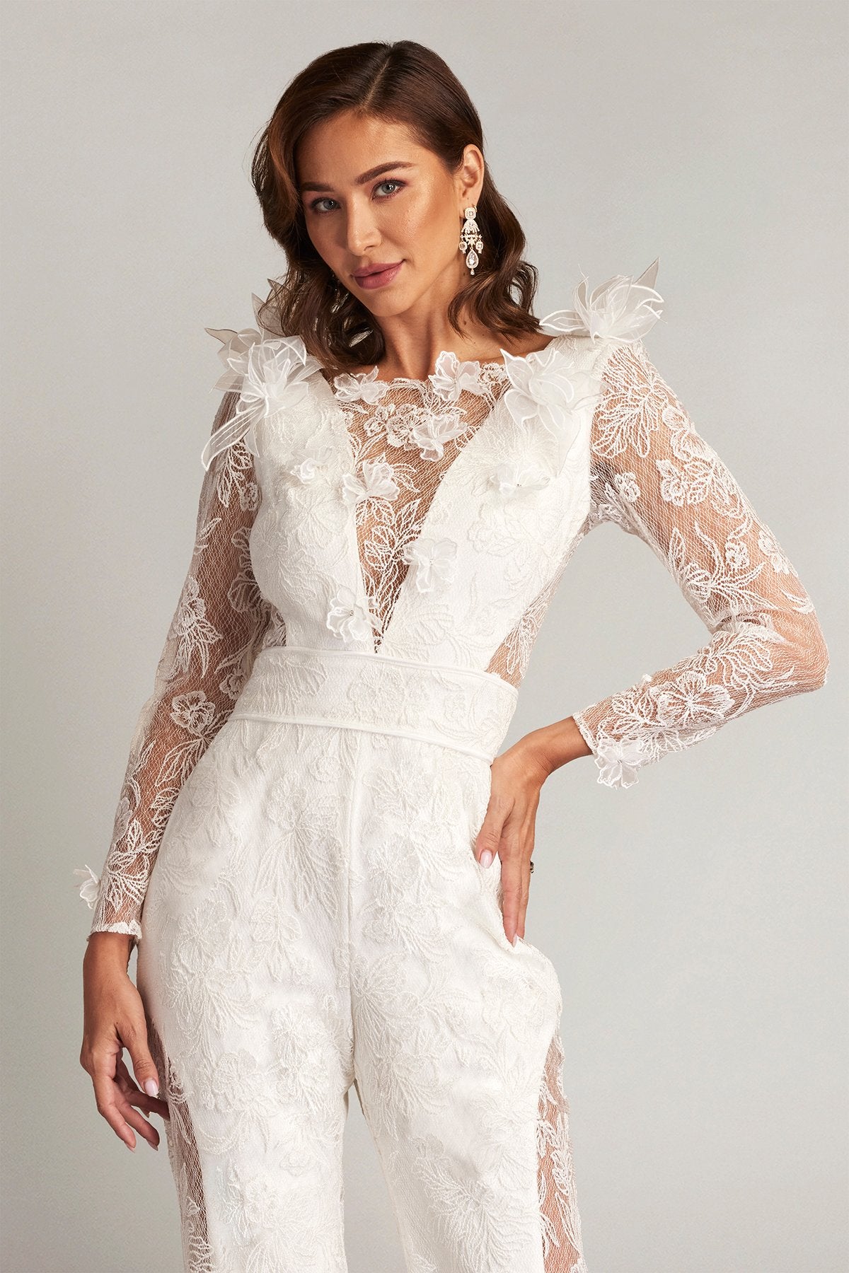 Enger 3D Floral Embroidered Jumpsuit