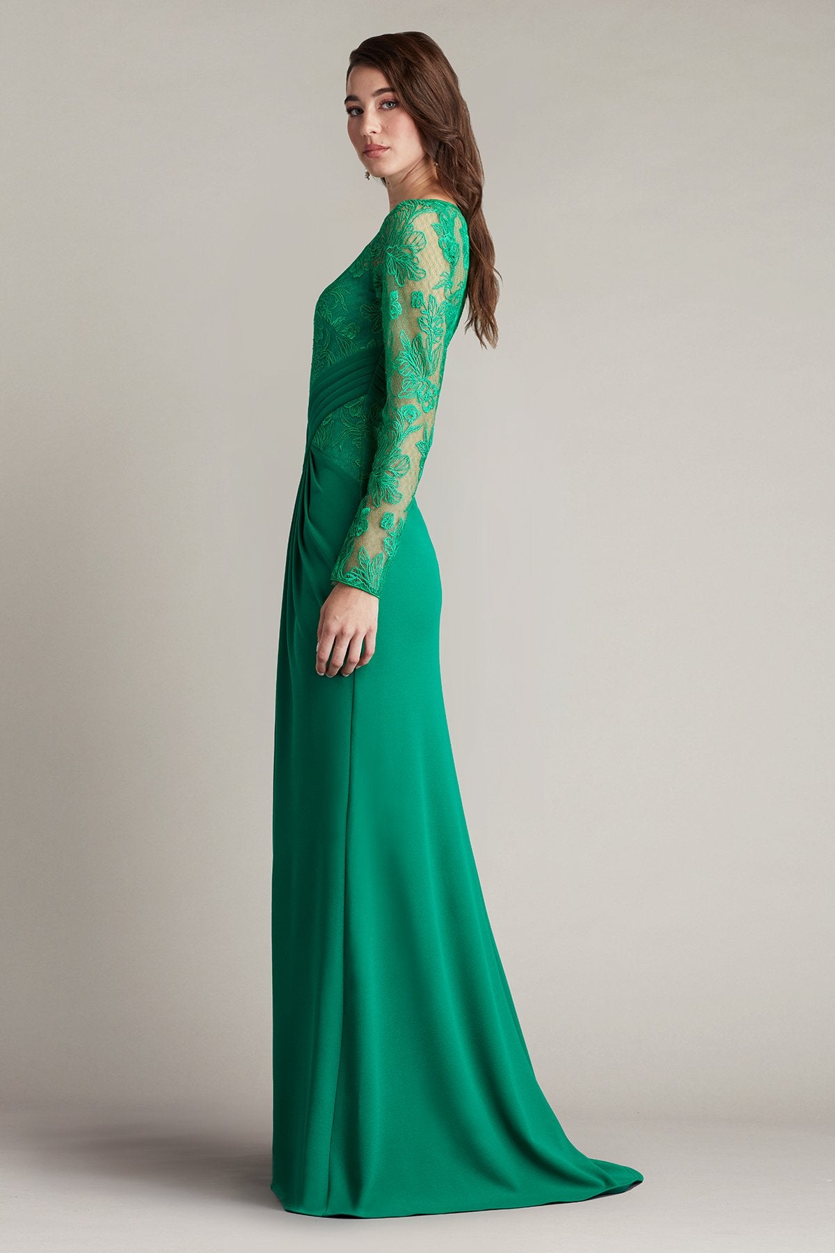 Ravina Embroidered Illusion Gown