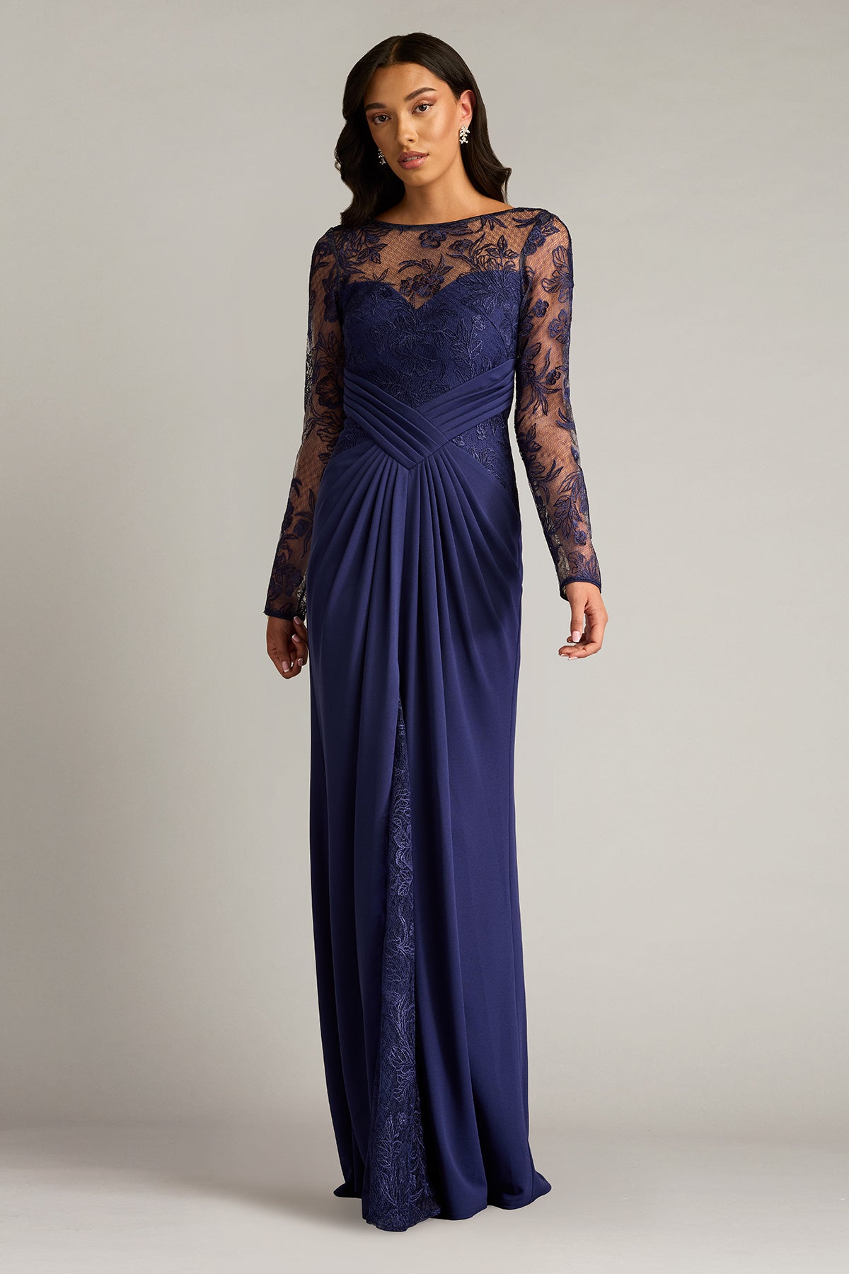 Ravina Embroidered Illusion Gown NOTTE – Tadashi Shoji Official
