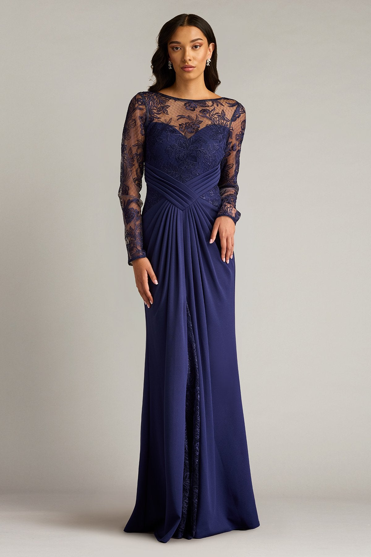 Ravina Embroidered Illusion Gown NOTTE – Tadashi Shoji Official