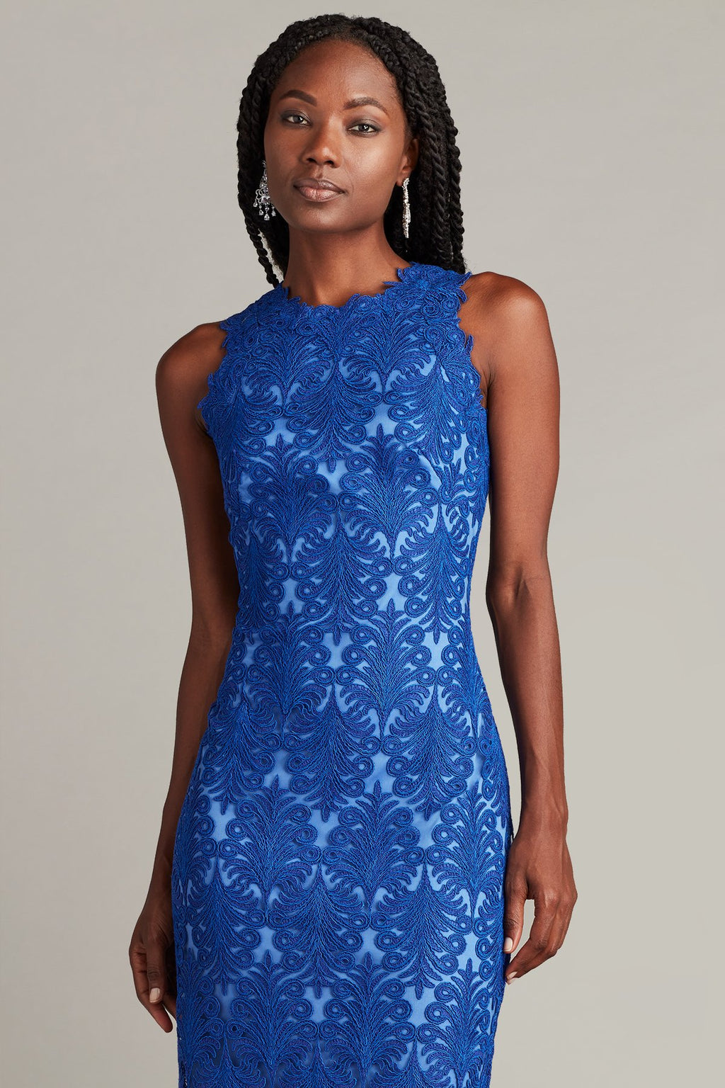 Nia Embroidered Tulle Dress