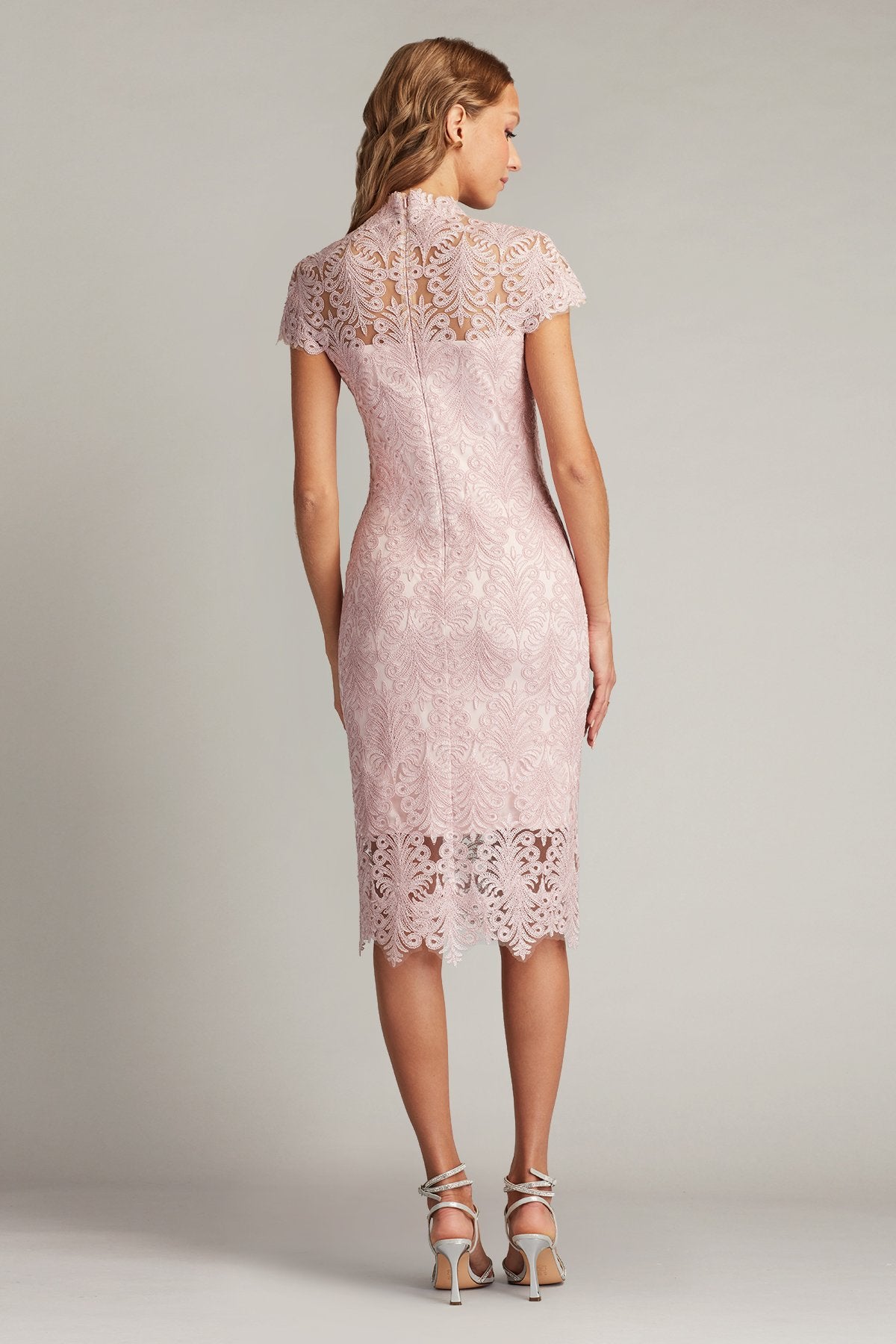 Margo Embroidered Tulle Illusion Dress
