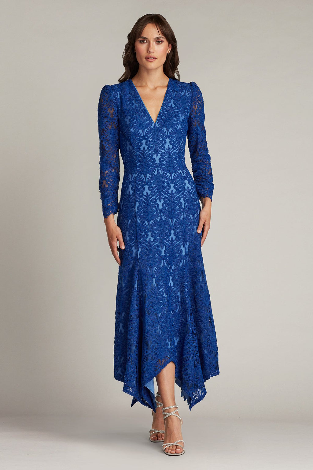 Arcela Handkerchief Hem Midi Dress
