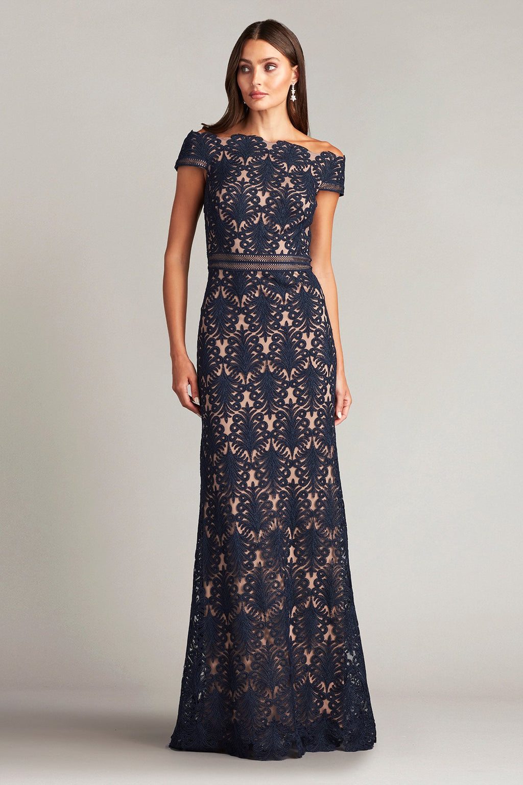 Dallise Embroidered Tulle Gown