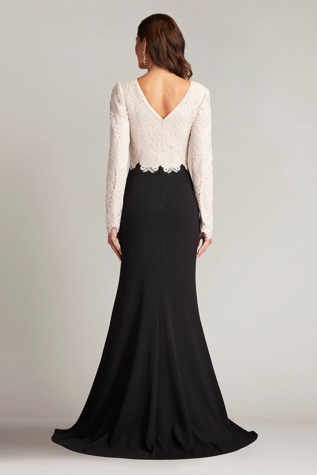 Baden Two-Tone Embroidered Tulle Gown