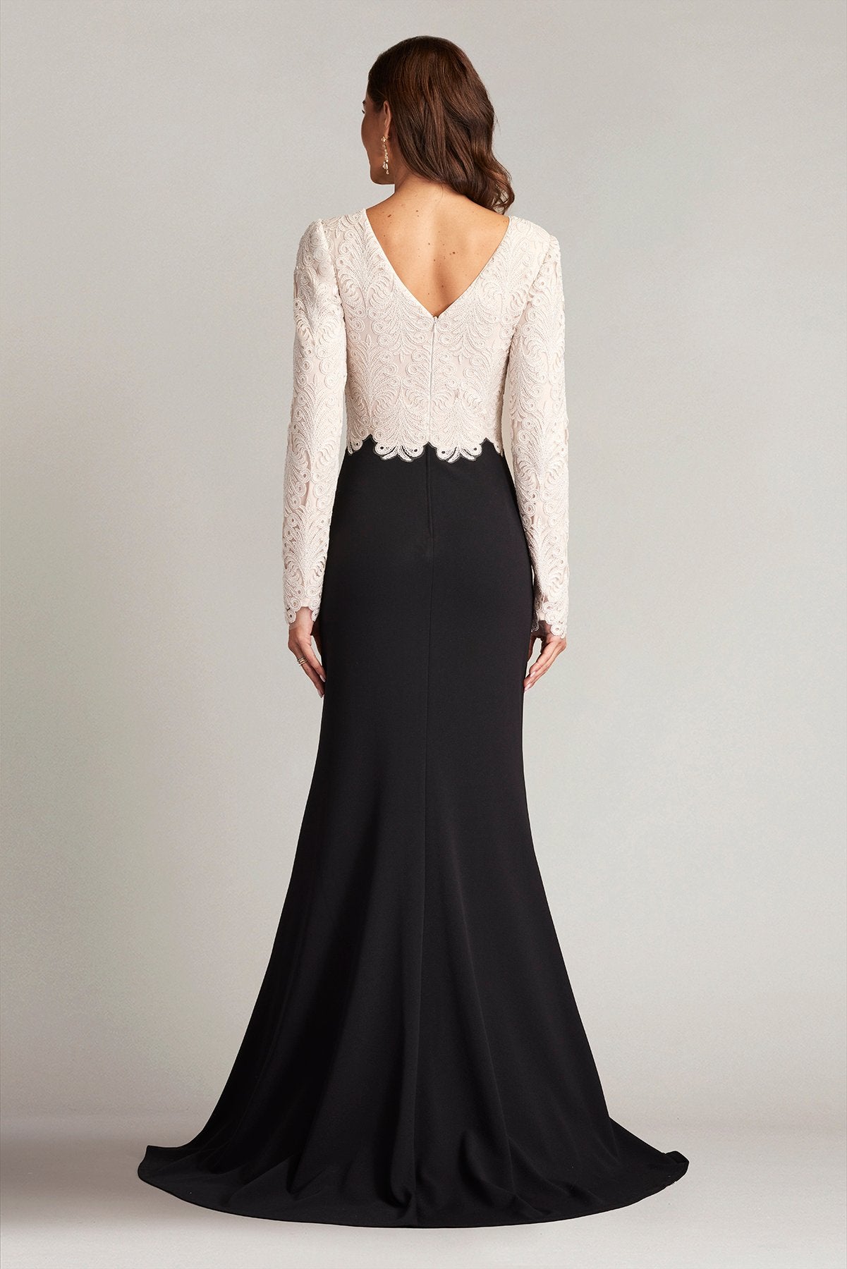 Baden Two-Tone Embroidered Tulle Gown