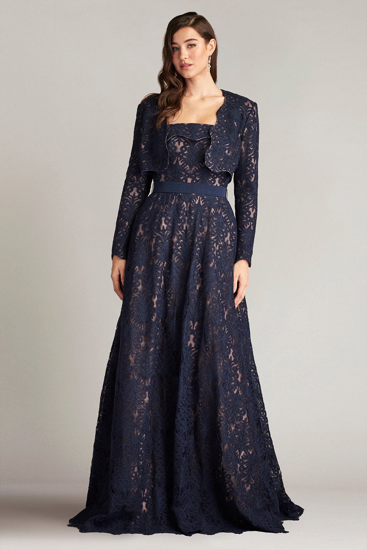 Nedra Embroidered Tulle Bolero & Gown