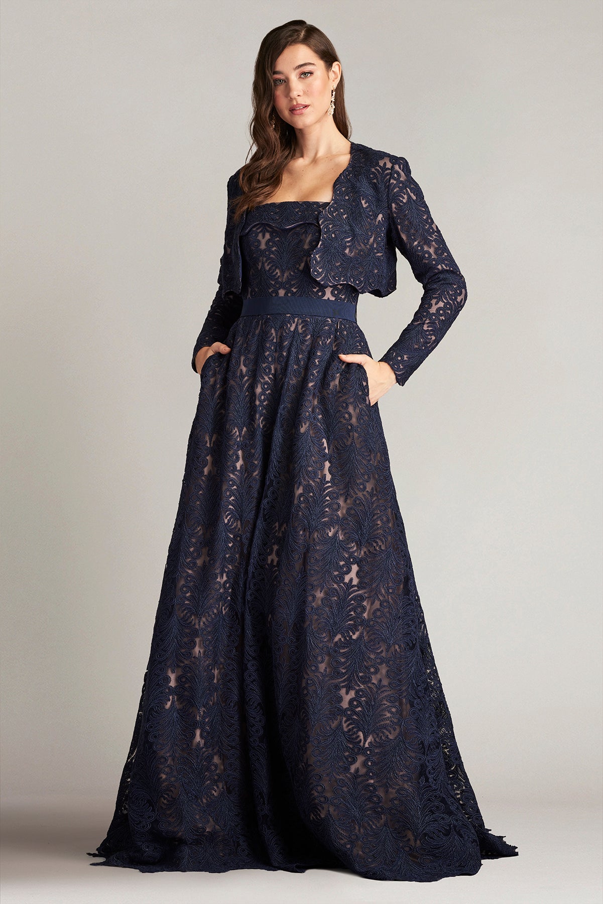 Nedra Embroidered Tulle Bolero & Gown