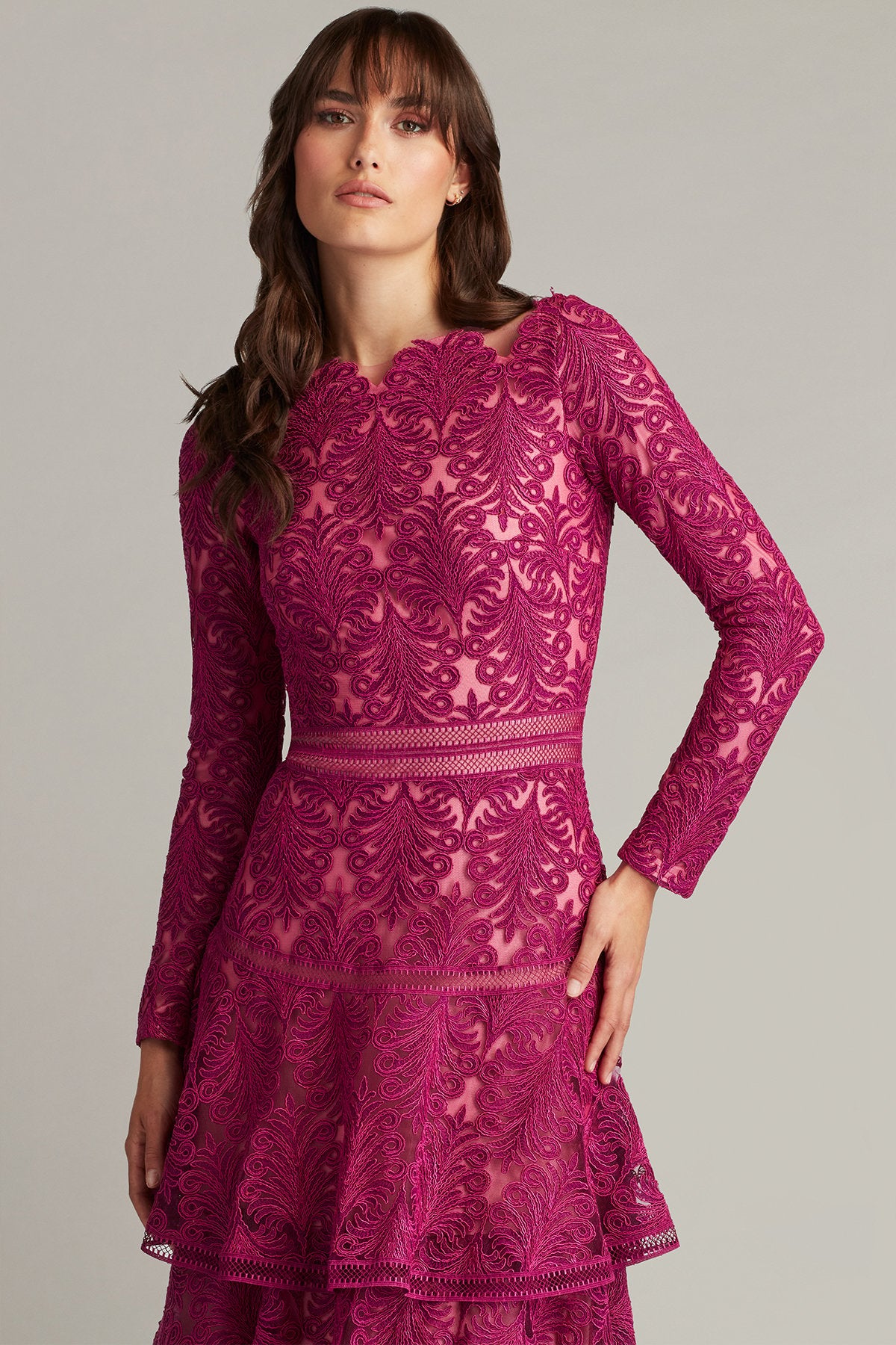 Talita Tiered Embroidered Gown