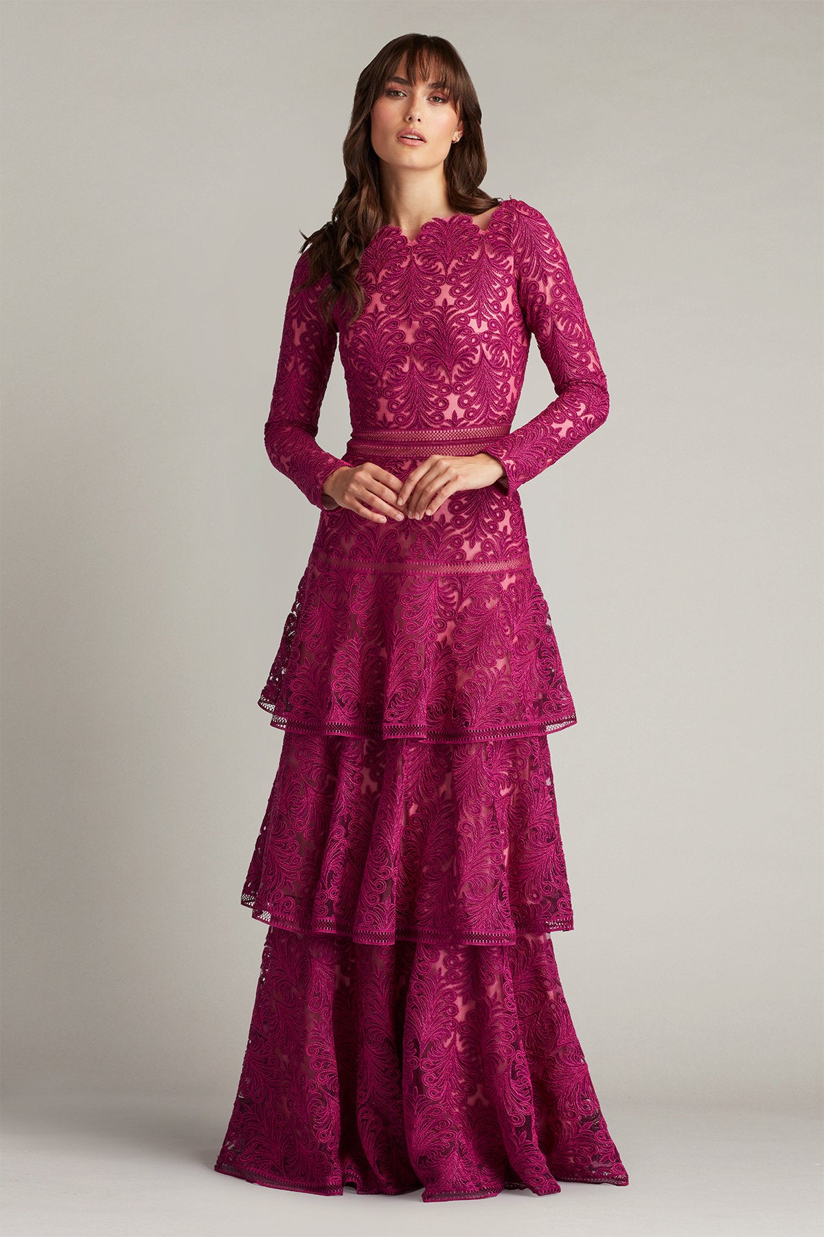 Talita Tiered Embroidered Gown