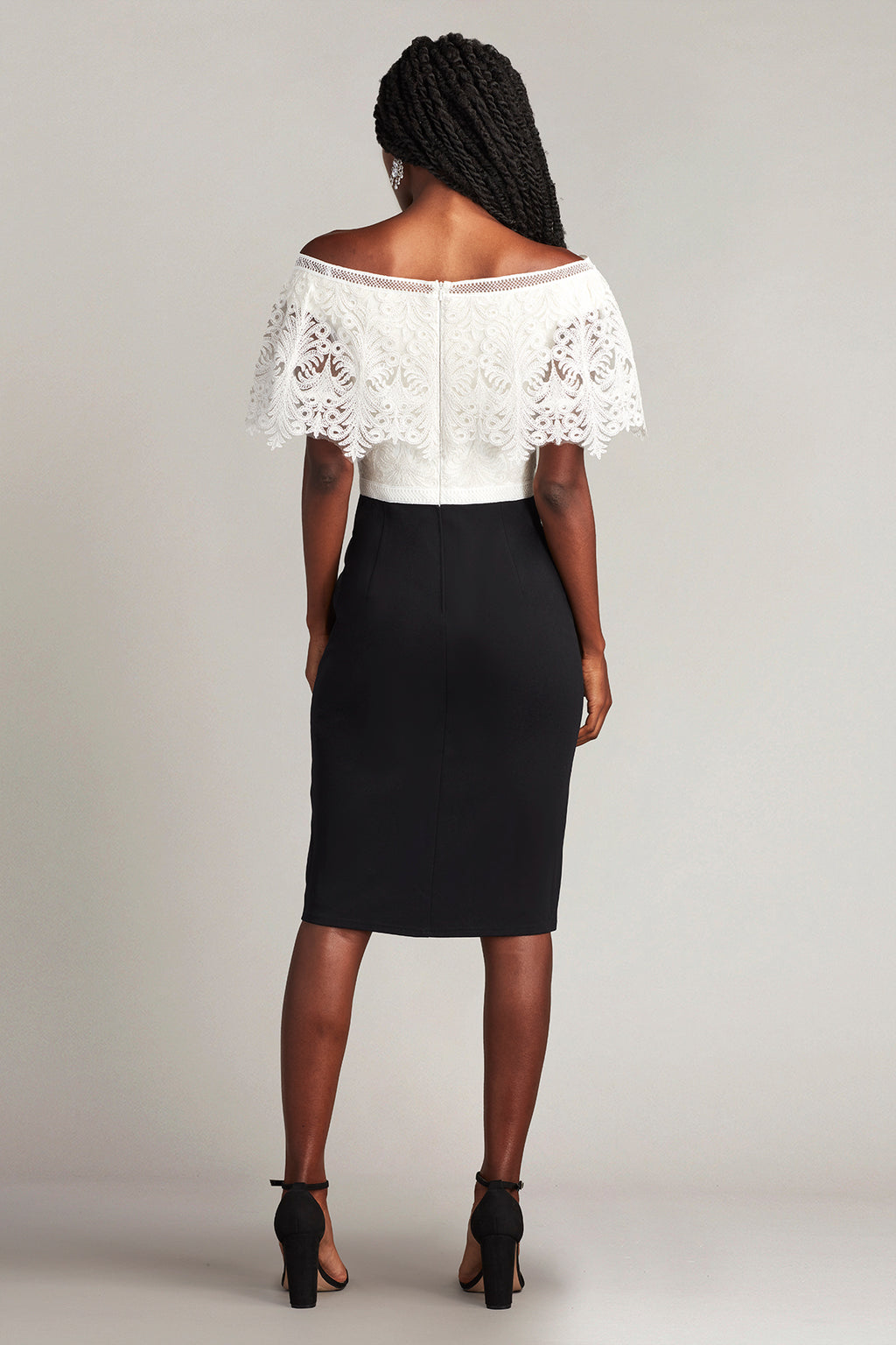 Anders Embroidered Flutter Overlay Dress