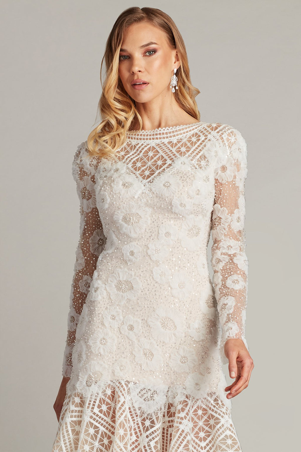 Idly Embroidered Illusion Dress