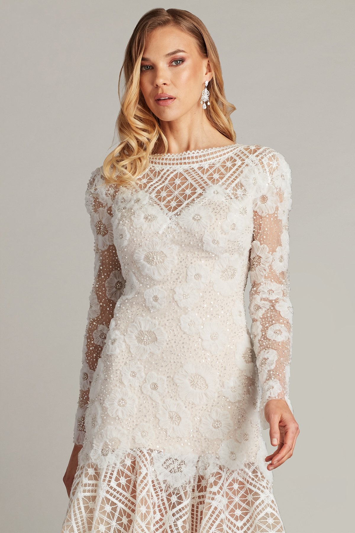 Idly Embroidered Illusion Dress