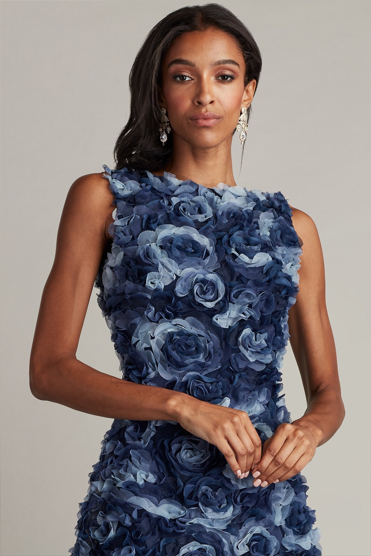 Zadie Rosette Appliqué Mini Dress