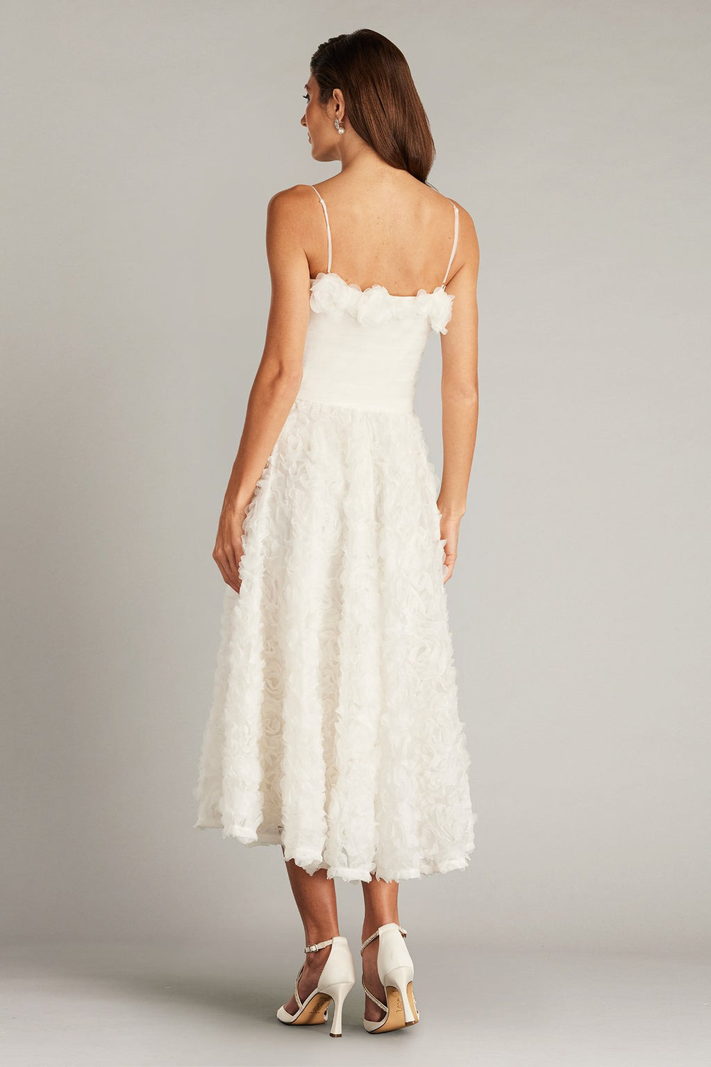 Greer Rosette Appliqué Midi Dress