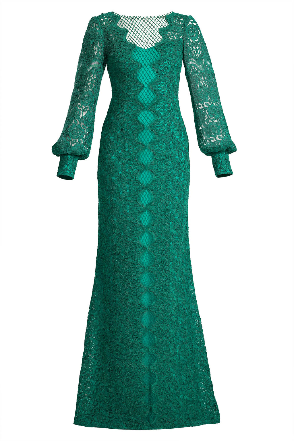 Wohler Cord Embroidered Tulle Gown