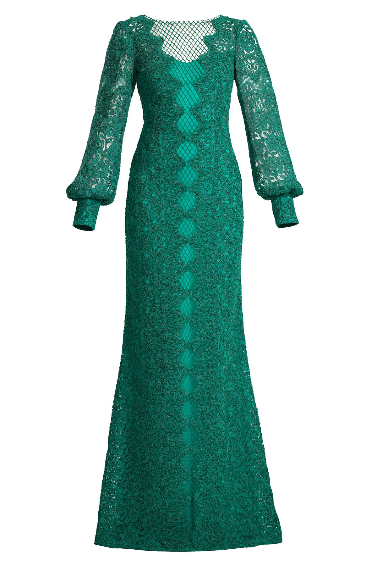 Wohler Cord Embroidered Tulle Gown