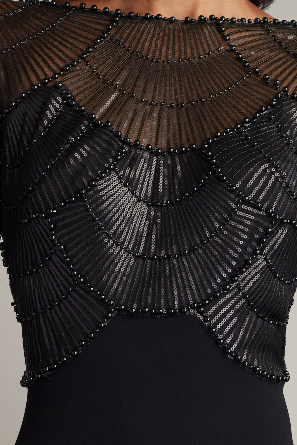Destiny Long-Sleeve Embellished Gown
