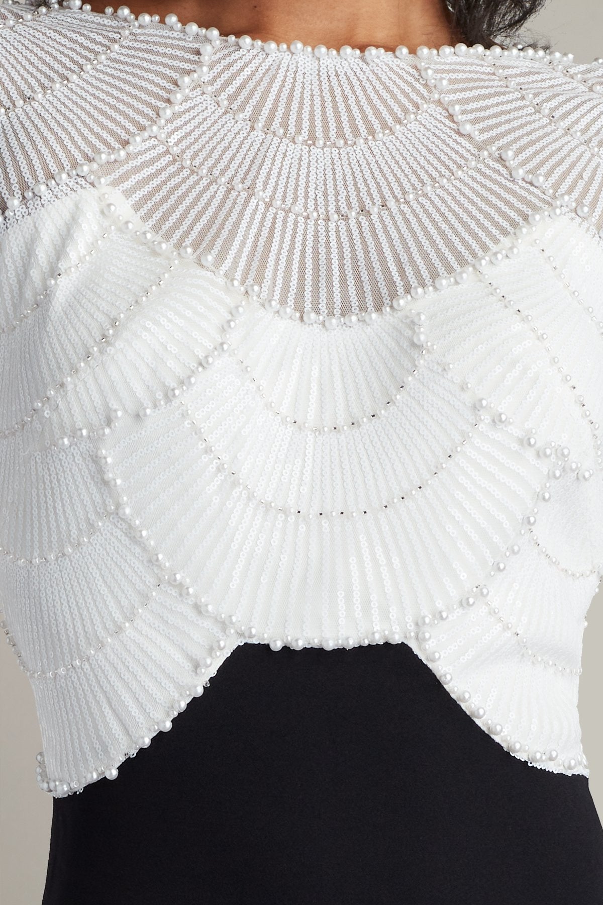 Destiny Long-Sleeve Embellished Gown