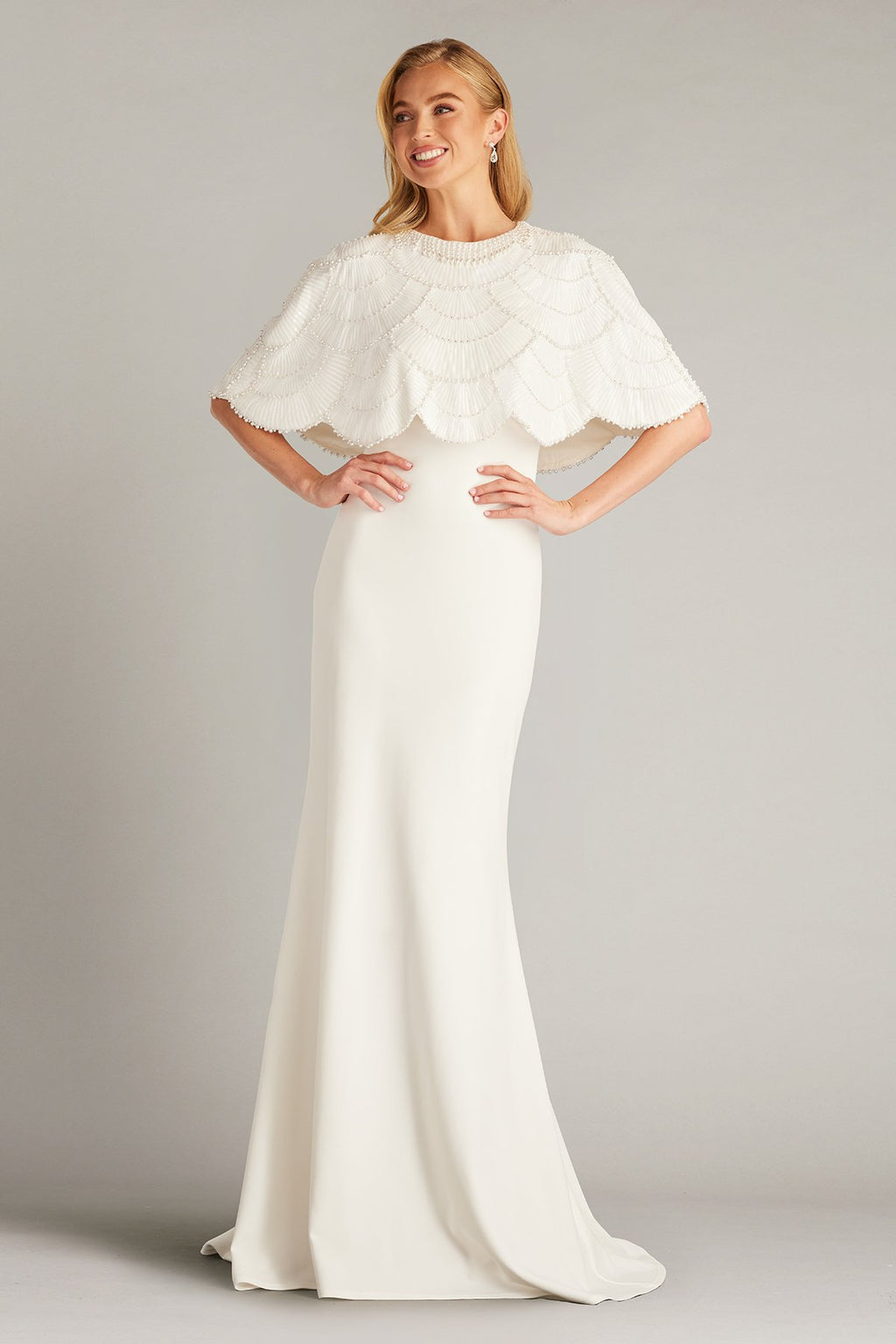 Reba Embellished Cape Overlay Bridal Gown