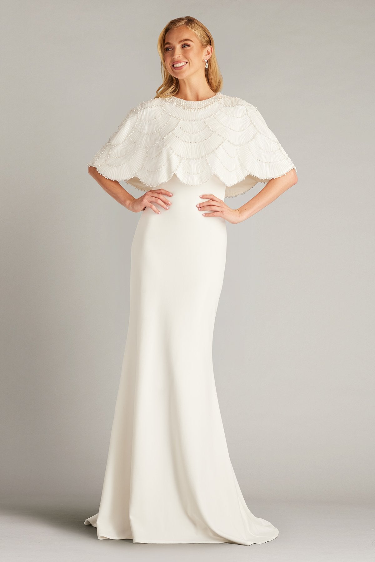 Reba Embellished Cape Overlay Bridal Gown
