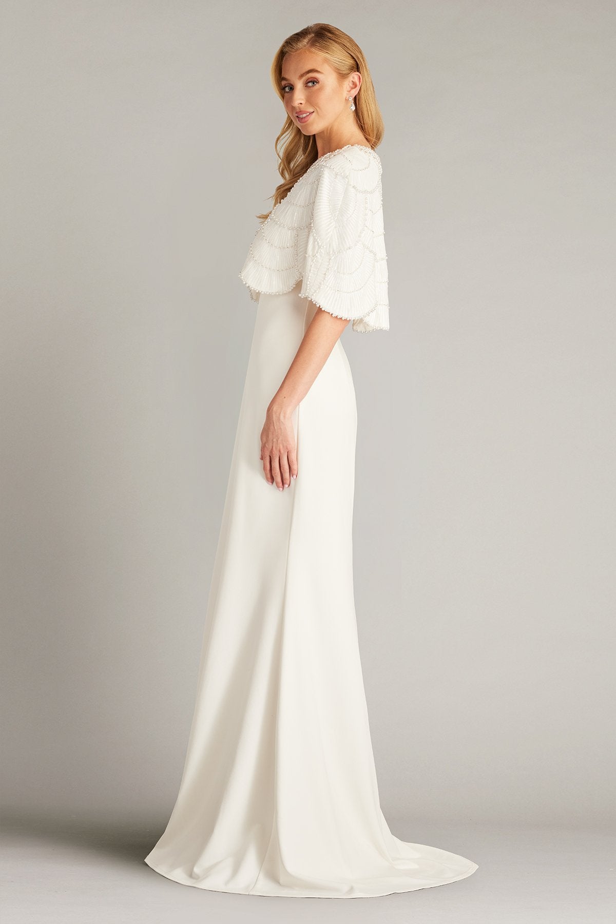 Reba Embellished Cape Overlay Bridal Gown