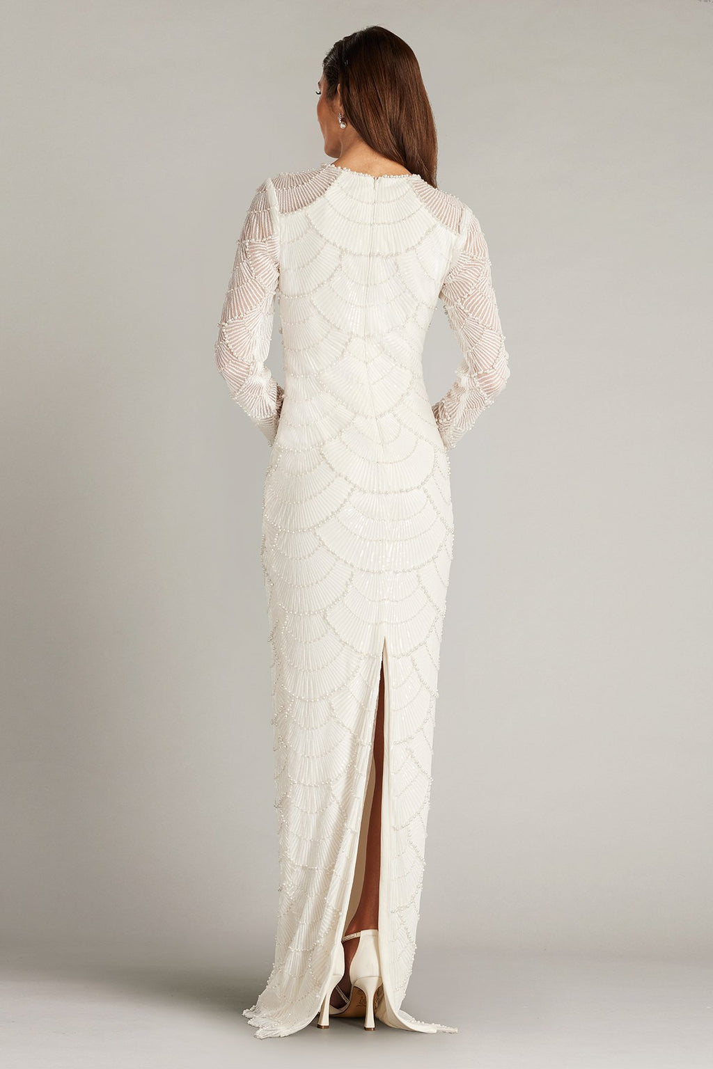 Delmar Shell Embellished Gown