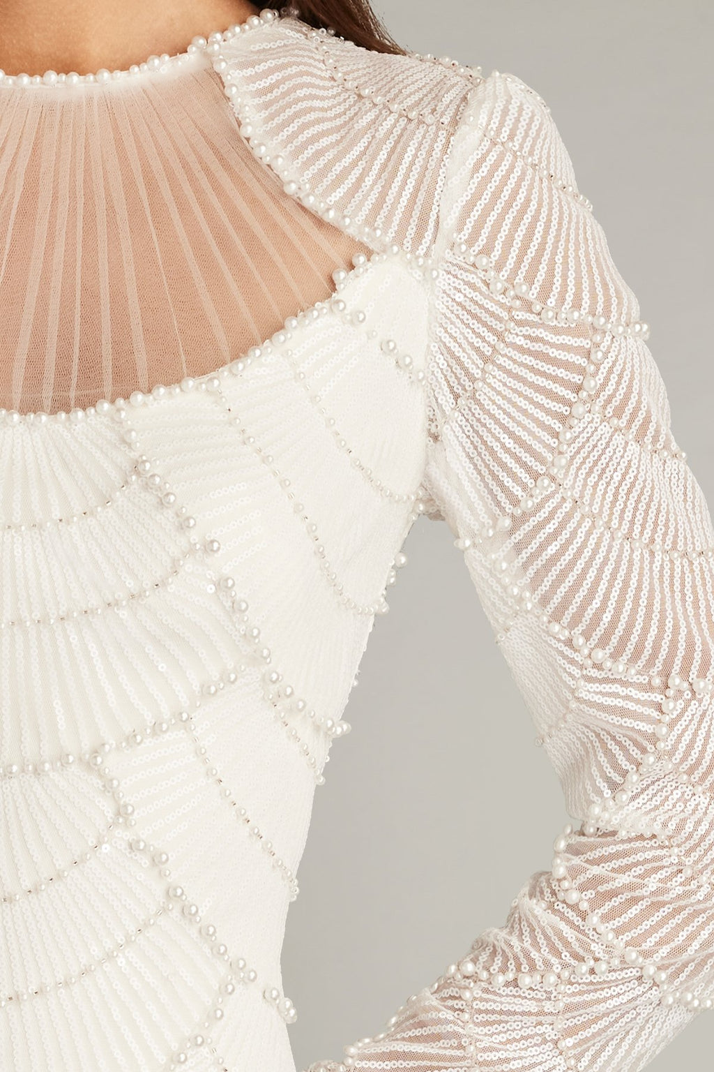 Delmar Shell Embellished Gown