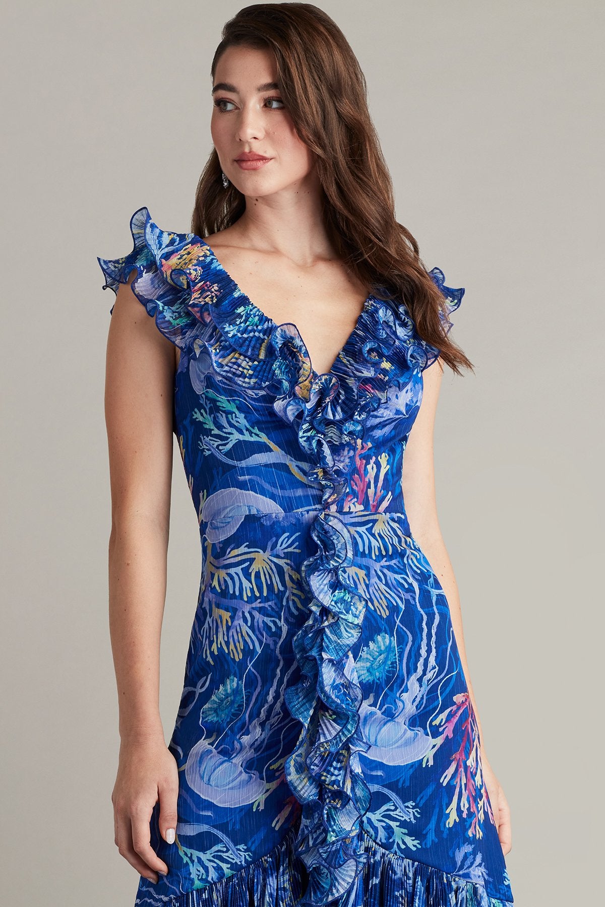 Venita Cascading Ruffle Dress