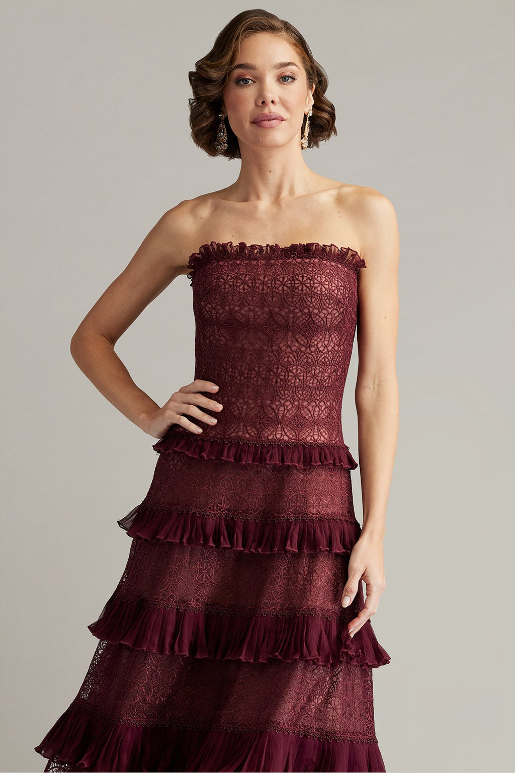 Ziani Tiered Ruffle Midi Dress