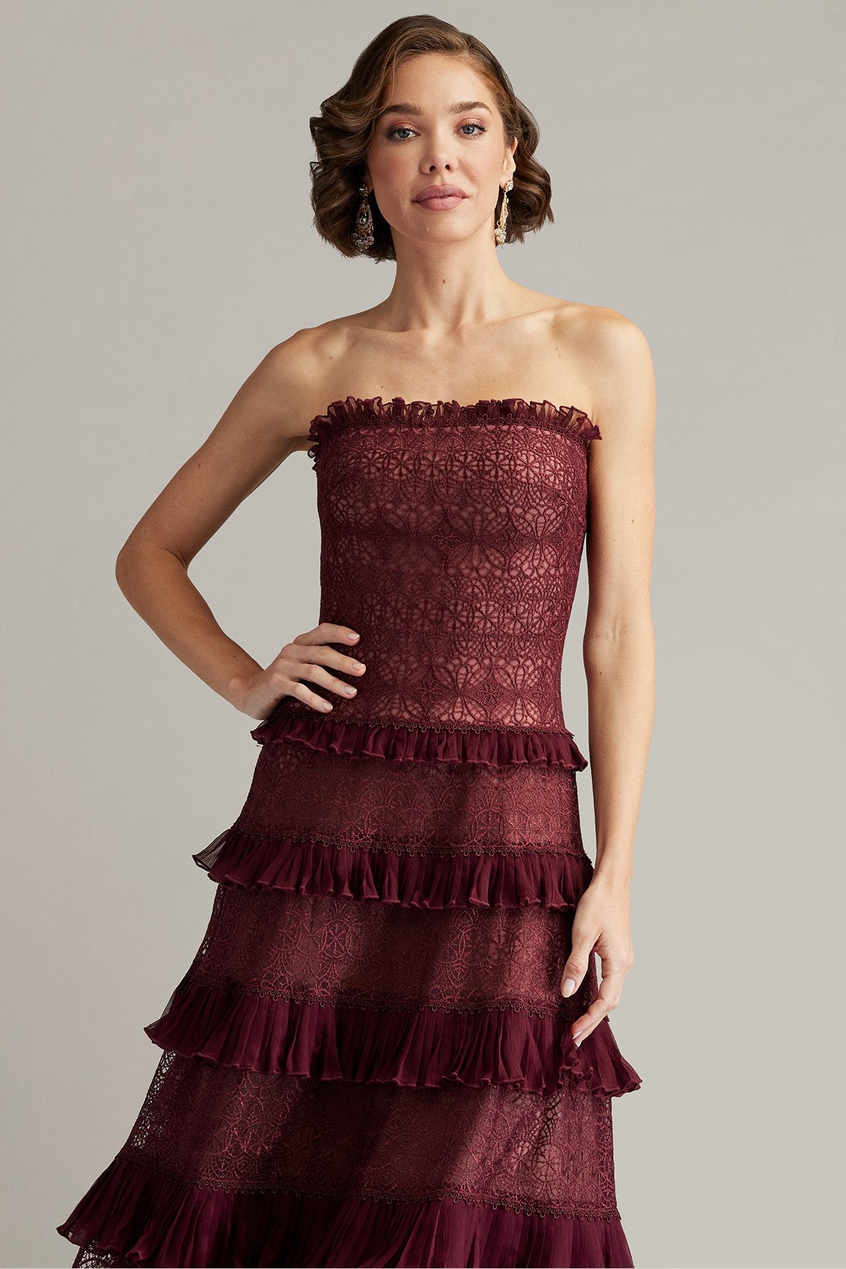 Ziani Tiered Ruffle Midi Dress