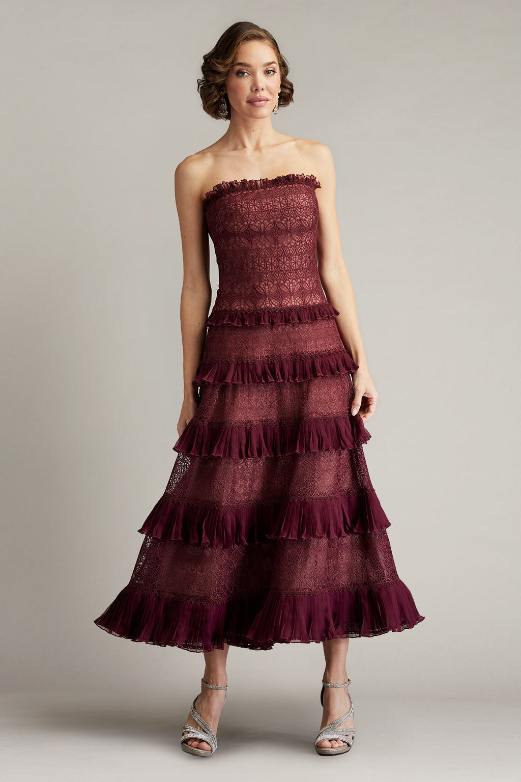 Ziani Tiered Ruffle Midi Dress
