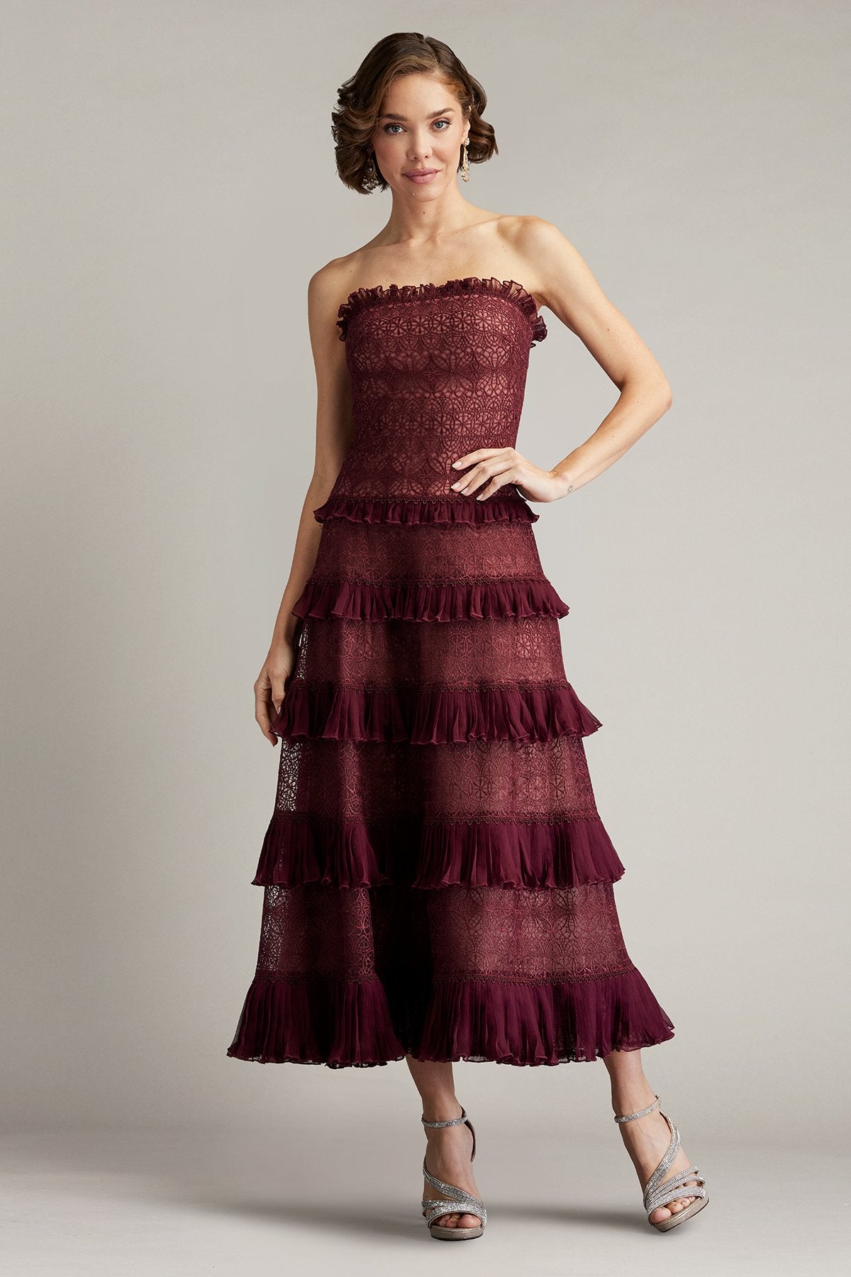 Ziani Tiered Ruffle Midi Dress