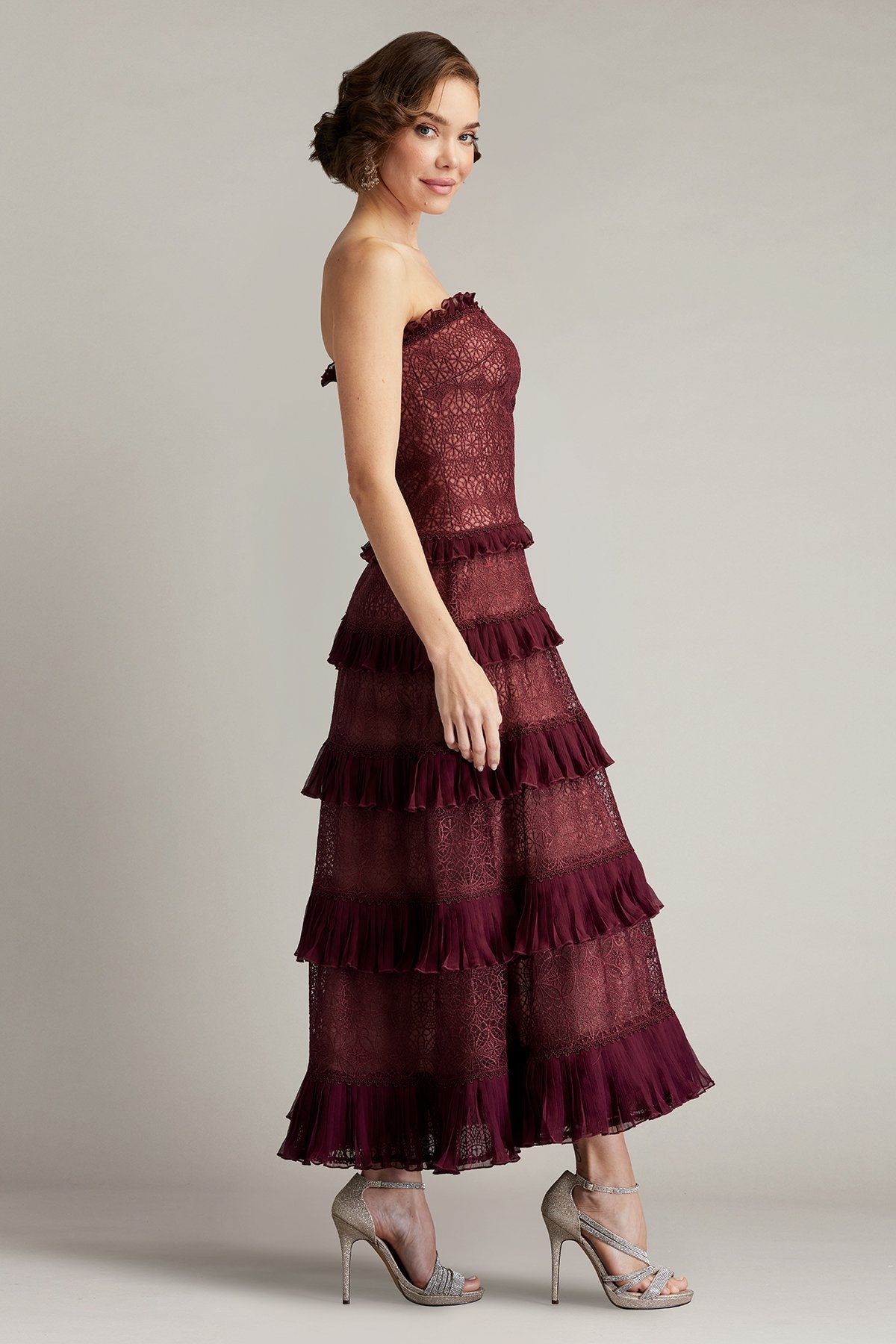 Ziani Tiered Ruffle Midi Dress