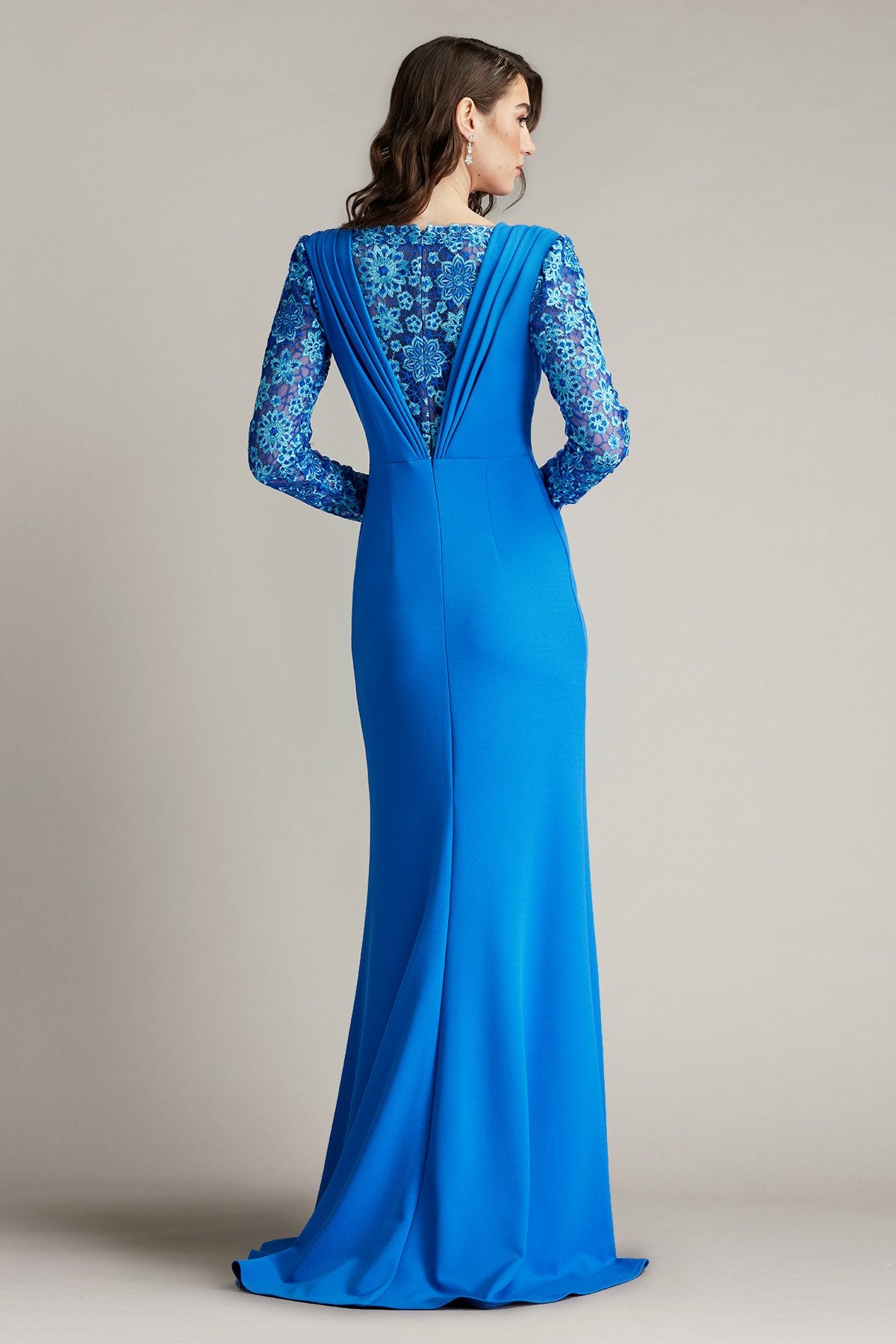 Sedona Crepe Overlay Embroidered Gown
