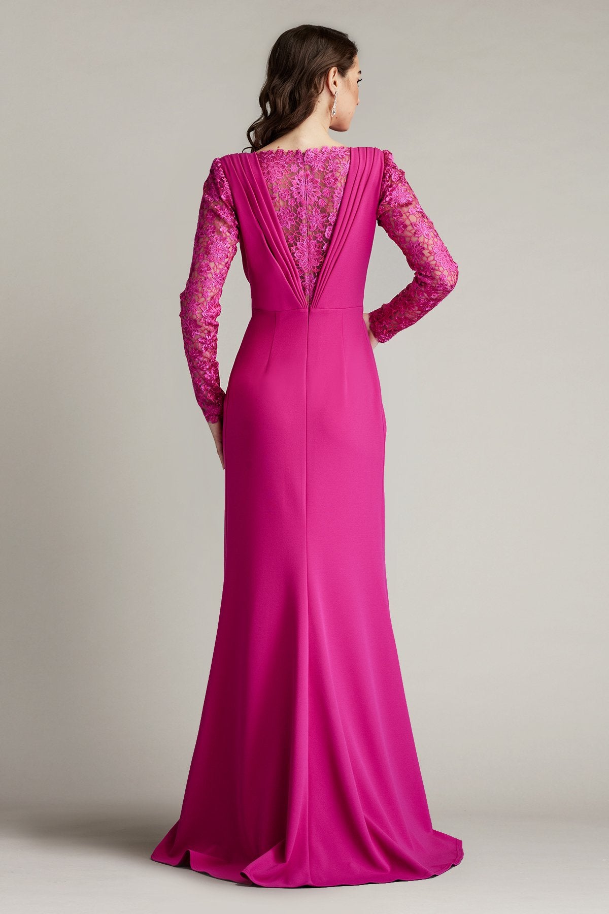 Sedona Crepe Overlay Embroidered Gown