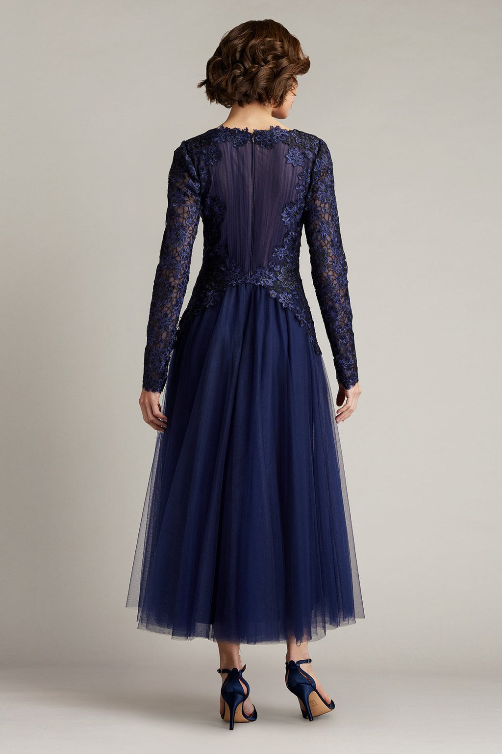 Saitta Embroidered Tulle Midi Dress