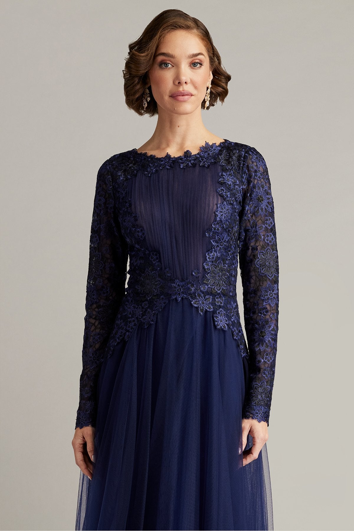 Saitta Embroidered Tulle Midi Dress