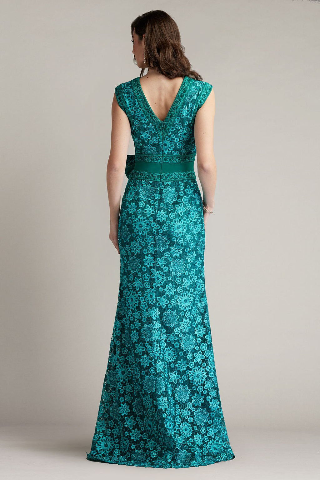 Esha Embroidered Waist Bow Gown